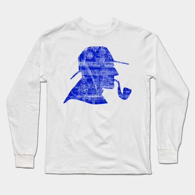 Blueprints Long Sleeve T-Shirt by richardsimpsonart